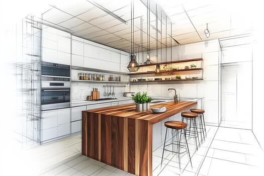 In the kitchen